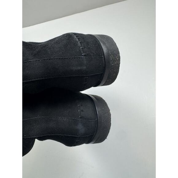 Jenni Kayne Booties Ankle Snow Boots Suede Shearling Lined Black Women’s 40 sz 9 - Picture 4 of 8